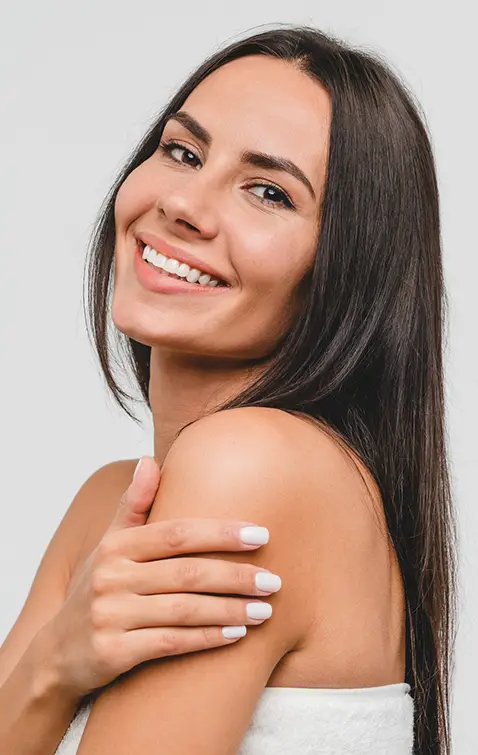 touching shoulder | IV Therapy | Aesthetica Med Spa In Austin, TX